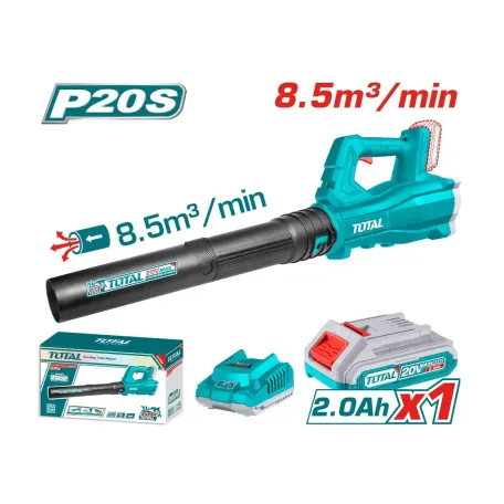 Օդամղիչ (ասպիրատոր) մարտկոցային 20Վ 8.5մ³/ր (մարտկոցով, լիցքավորիչով) TOTAL TABLI203235