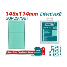 Հղկաթղթերի հավաքածու (50 հատ) 145x114մմ TOTAL TAC145115