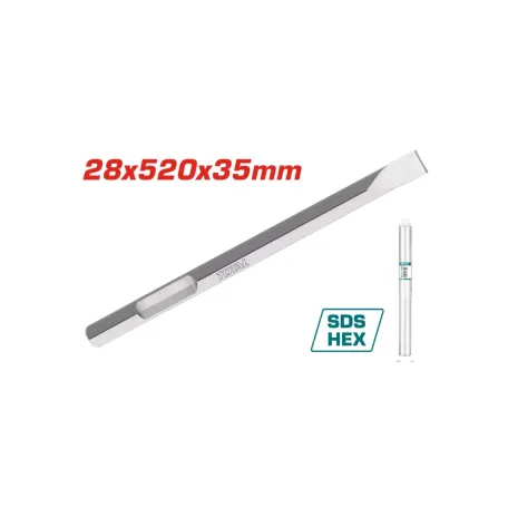 Հատիչ հարվածային մուրճի SDS HEX 28x520x35մմ TOTAL TAC153428112