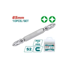 Պտուտակահանի գլուխ երկկողմանի 10կտ. PH2 65մմ TOTAL TAC16PH233