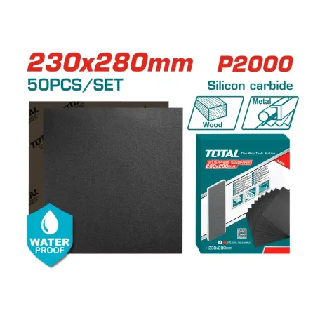 Հղկաթղթի հավաքածու 50 հատ P2000 230x280մմ TOTAL TAC200016