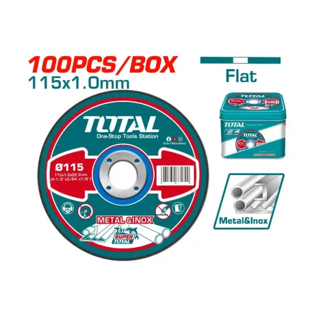 Հղկող մետաղ կտրող սկավառակի հավաքածու TOTAL TAC210115100 Հղկող մետաղ կտրող սկավառակի հավաքածու TOTAL TAC210115100