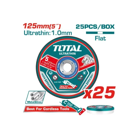 Սկավառակ մետաղ կտրող 125մմ TOTAL TAC21012525