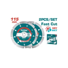 Ալմաստե դիսկ չոր 115մմ 2կտոր TOTAL TAC21111532