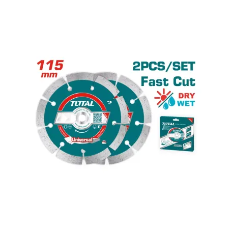 Ալմաստե դիսկ չոր 115մմ 2կտոր TOTAL TAC21111532 Ալմաստե դիսկ չոր 115մմ 2կտոր TOTAL TAC21111532