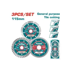 Ալմաստե սկավառակի հավաքածու 3 հատ TOTAL TAC2136115