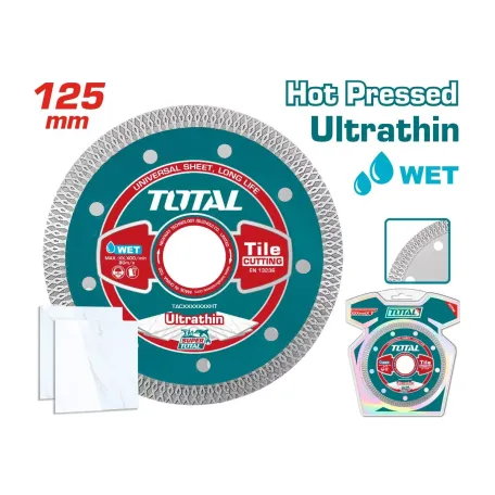 Սկավառակ ալմաստե ուլտրաբարակ ցանցե շրջանակով 125(5’’ )  X22.2մմ TOTAL TAC2181251HT