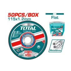 Մետաղ կտրող սկավառակ 115մմ 50հատ տուփով TOTAL TAC22111550 Մետաղ կտրող սկավառակ 115մմ 50հատ տուփով TOTAL TAC22111550