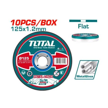 Կտրող դիսկ 125մմ տուփով 10հ. TOTAL TAC2211255