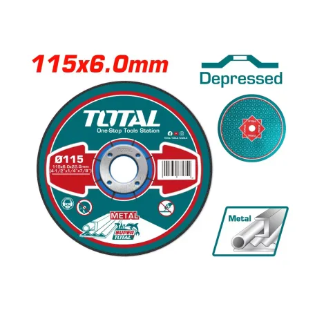 Երկաթ տաշող սկավառակ 115մմ TOTAL TAC2231151