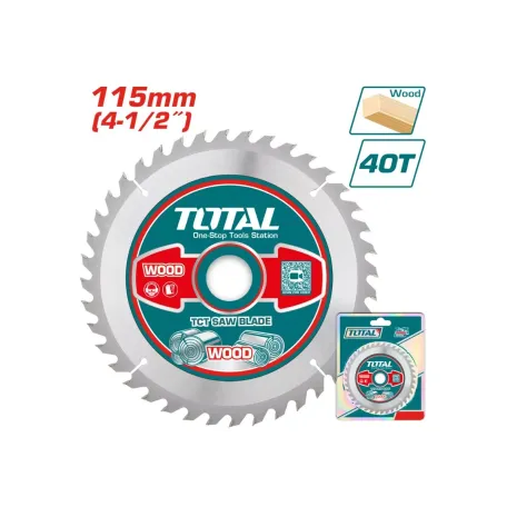 115մմx16/22.2մմ 40T Փայտ կտրող սկավառակ TOTAL TAC231255