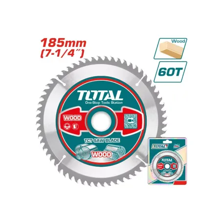 185մմx16/20մմ 60T Սղոց փայտի TOTAL TAC231413