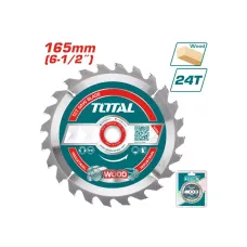Սղոցային սկավառակ փայտի 165մմ 24տ 20մմ TOTAL TAC2323111