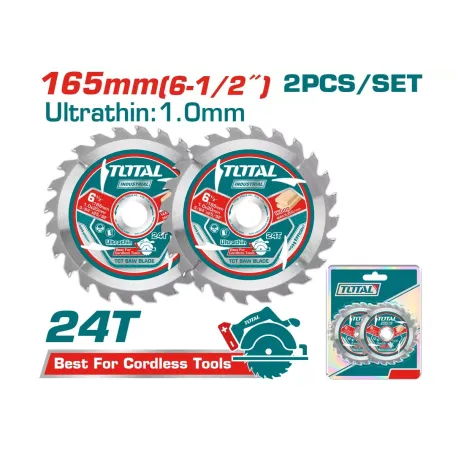 Փայտ կտրող սկավառակ 165մմ TOTAL TAC2331653