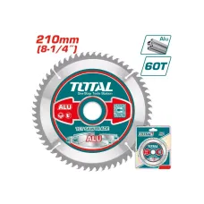Ալյումին կտրող սկավառակ 210մմx16/25.4մմ 60T TOTAL TAC233523