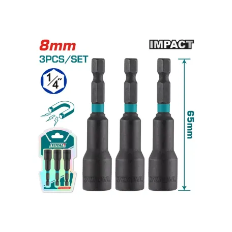 8մմ Պտուտակադարձիչի կցորդիչ 3կտոր TOTAL TAC270831
