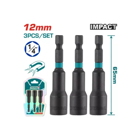 Պտուտակադարձիչի կցորդ 12մմ 3կտոր TOTAL TAC271231