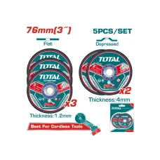Հղկող մետաղ կտրող սկավառակի հավաքածու TOTAL TAC303768