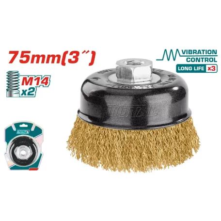 Խոզանակ ժանգ մաքրող 75մմ TOTAL TAC31035 Խոզանակ ժանգ մաքրող 75մմ TOTAL TAC31035