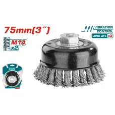 Խոզանակ ժանգ մաքրող կոշտ 75մմ TOTAL TAC32035