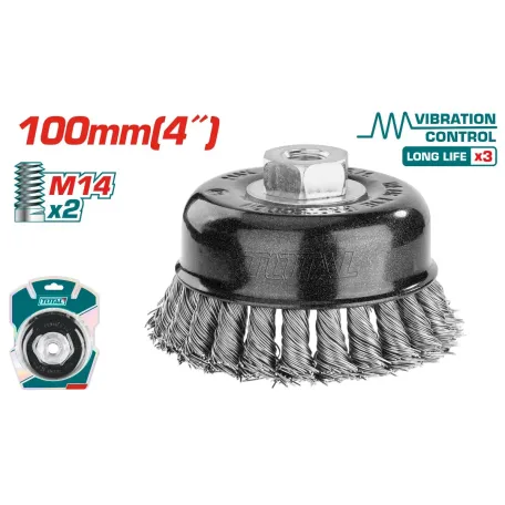 Խոզանակ ժանգ մաքրող կոշտ 100մմ TOTAL TAC32045