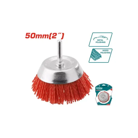 50մմ ժանգ մաքրող խոզանակ նեյլոն TOTAL TAC33025