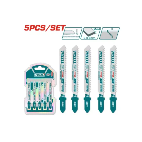 Էլեկտրական նրբասղոցի հավաքածու 5 հատ մետաղի համար 50մմ TOTAL TAC51118A