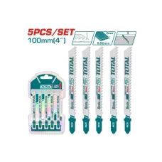 Էլեկտրական նրբասղոցի դանակների հավաքածու 5 հատ փայտի համար 100մմ TOTAL TAC51144D