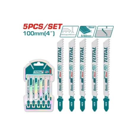 Էլեկտրական նրբասղոցի դանակների հավաքածու 5 հատ փայտի համար 100մմ TOTAL TAC51144D Էլեկտրական նրբասղոցի դանակների հավաքածու 5 հատ փայտի համար 100մմ TOTAL TAC51144D