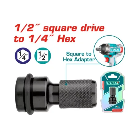 Ադապտեր քառակուսի-վեցանկյուն 1/2” - 1/4” TOTAL TAC60501