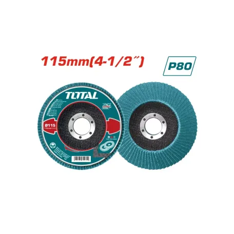 Շերտավոր հղկաթուղթ ցիրկոնե P80 115մմ TOTAL TAC641153 Շերտավոր հղկաթուղթ ցիրկոնե P80 115մմ TOTAL TAC641153