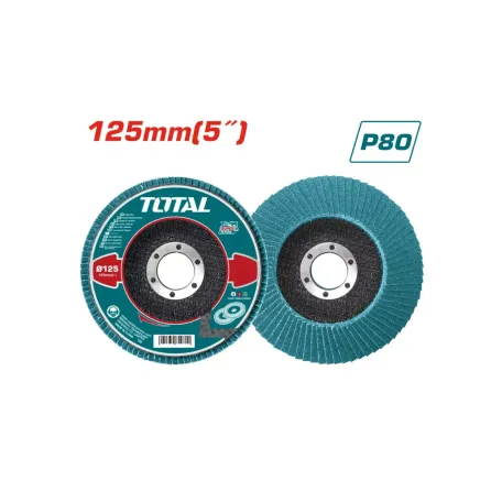 Շերտավոր հղկաթուղթ ցիրկոնե P80 125մմ TOTAL TAC641253