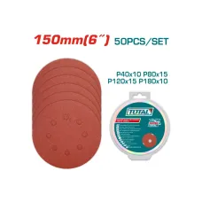 Հղկաթղթի հավաքածու 50 հատ 150մմ TOTAL TAC7315011