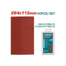 Հղկաթղթի հավաքածու 264x115մմ 50 հատ TOTAL TAC749261151