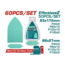 Հղկաթղթի հավաքածու 60 հատ TOTAL TAC938660