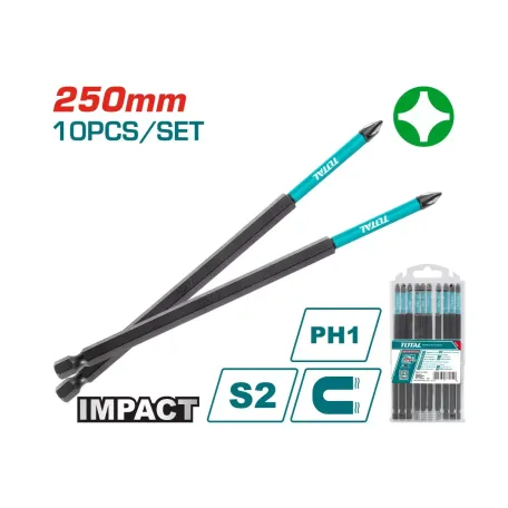 Պտուտակադարձիչի հարվածային կցորդիչ PH1 250մմ TOTAL TACIM16PH1103
