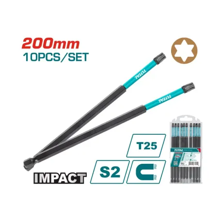 Պտուտակադարձիչի հարվածային կցորդիչ T25 *200mm TOTAL TACIM16T2583 Պտուտակադարձիչի հարվածային կցորդիչ T25 *200mm TOTAL TACIM16T2583