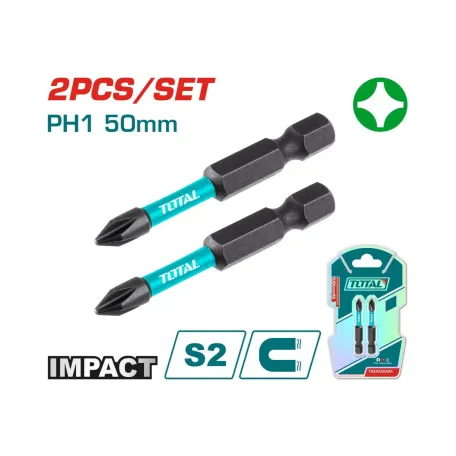 Հարվածային բիթեր խաչաձև PH1x50մմ 2 հատ TOTAL TACIM71PH150