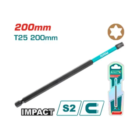 Հարվածային բիթ պտուտակադարձիչի համար T25x200մմ TOTAL TACIM71T25200