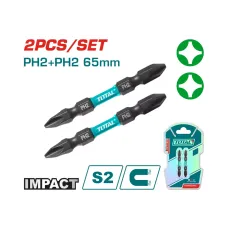 Հարվածային պտուտակահանի բիթեր 2 հատ TOTAL TACIM72PH265
