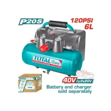 Կոմպրեսոր օդային մարտկոցային TOTAL TACLI2003 ( 40Վ, 98լ/ր)