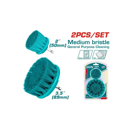 Միջին կոշտության խոզանակ-գլխիկ 2 հատ TOTAL TACM2235