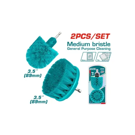 Միջին կոշտության խոզանակ-գլխիկ 2 հատ TOTAL TACM2335