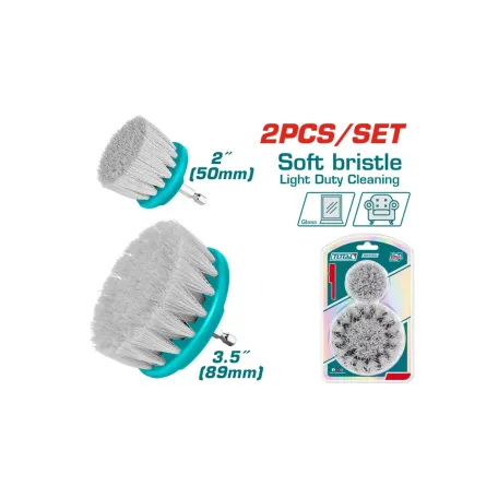 Խոզանակ-գլխիկի հավաքածու փափուկ 2 հատ 50մմ 89մմ TOTAL TACS3235 Խոզանակ-գլխիկի հավաքածու փափուկ 2 հատ 50մմ 89մմ TOTAL TACS3235