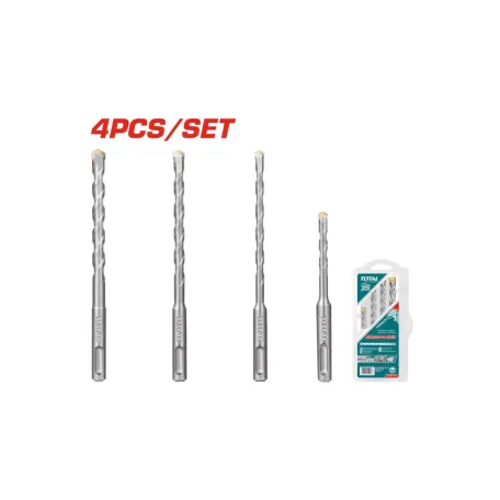 Հորատիչի գայլիկոնների հավաքածու 4 կտոր TOTAL TACSD1945