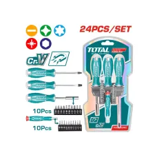 Պտուտակահանի հավաքածու TOTAL TACSD302462 24կտոր