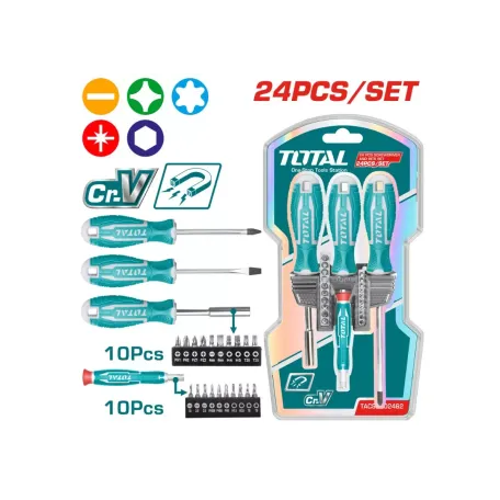 Պտուտակահանի հավաքածու TOTAL TACSD302462 24կտոր Պտուտակահանի հավաքածու TOTAL TACSD302462 24կտոր