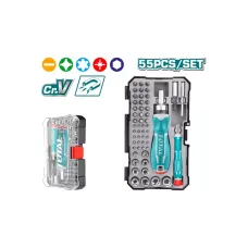 Պտուտակահանի հավաքածու 55կտոր TOTAL TACSD30556 Պտուտակահանի հավաքածու 55կտոր TOTAL TACSD30556