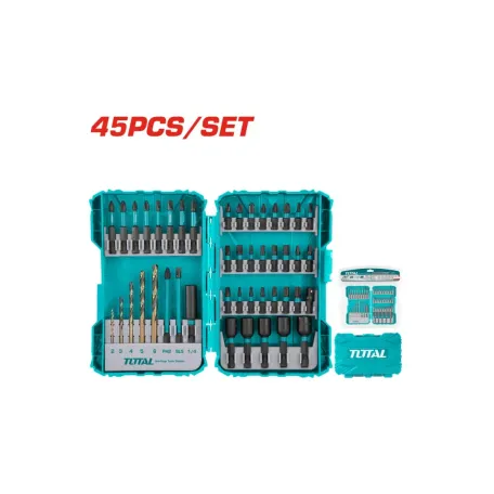 Հարվածային պտուտակադարձիչի գլխիկների հավաքածու 45կտոր TOTAL TACSDL24502