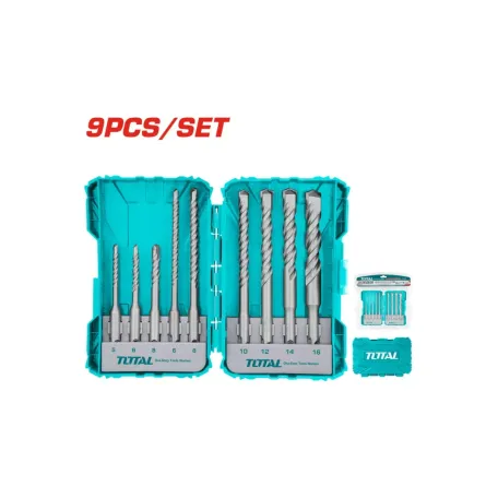 Գայլիկոնների հավաքածու հորատիչի 9կտոր TOTAL TACSDL30901